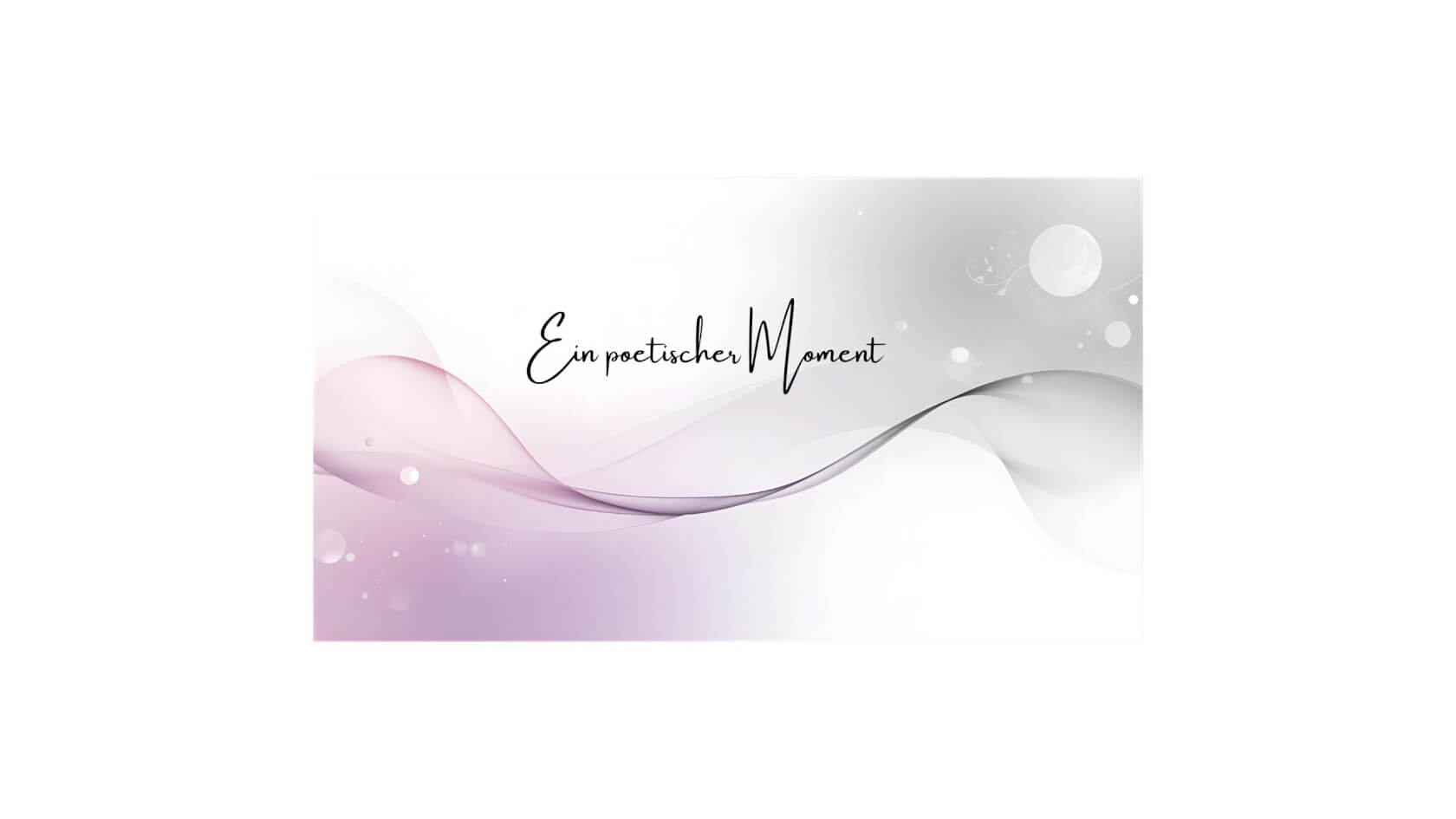 Ein poetischer Moment – Zwischen Licht und Stille
