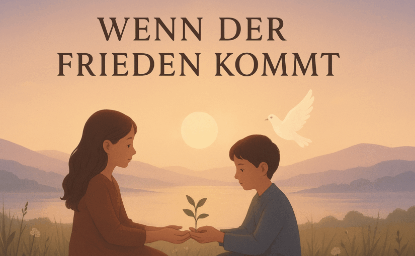 Wenn der Frieden kommt, Mädchen und Junge in der Stille